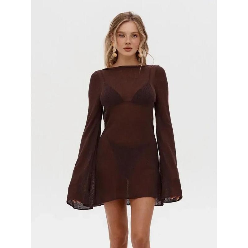 Плажно облекло за защита от слънцето за жени – полиестерно плетиво, полипропиленов състав, комплект за плаж за двойка