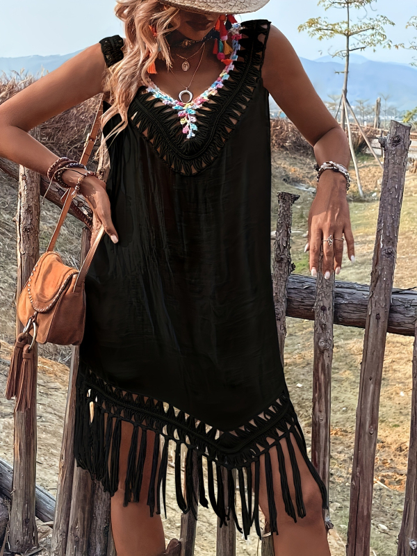 Midi svārki ar roku adītu šuvju detaļām uz PVC auduma, taisns siluets, pavasara 2025 izlaidums (Preces kods Laz601099612506948)