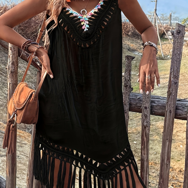 Midi svārki ar roku adītu šuvju detaļām uz PVC auduma, taisns siluets, pavasara 2025 izlaidums (Preces kods Laz601099612506948)