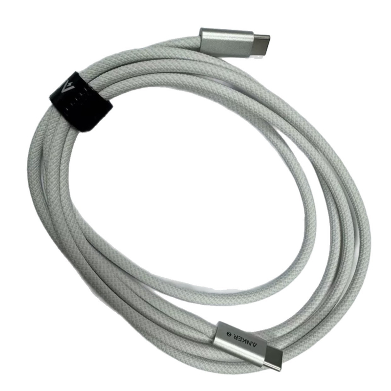 Anker USB-C kiududega kiirlaadimiskaabel mobiiltelefonidele ja tahvelarvutitele, 240W PD, Type-C