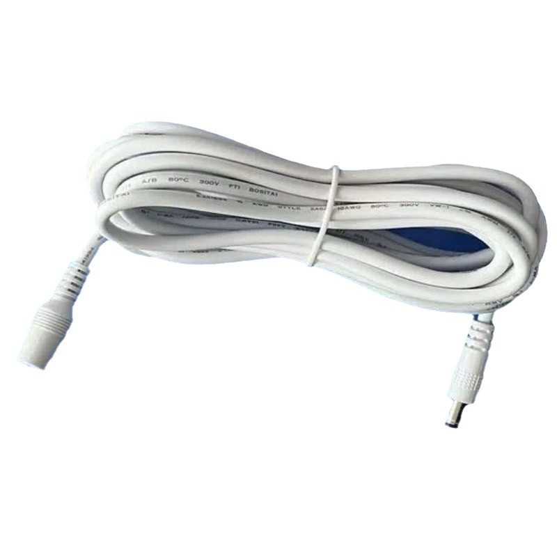 DC5525 produžni kabel za napajanje, 2-žični bakreni vodič, PVC izolacija, konektor 5.5×2.1 mm, RoHS