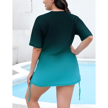 Naistele ujumistrikoo poole zip-iga, lühikeste varrukatega, veekindel, polüesterkangas, polüpropüleeni sisaldus, kolmekoseline komplekt