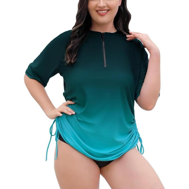 Naistele ujumistrikoo poole zip-iga, lühikeste varrukatega, veekindel, polüesterkangas, polüpropüleeni sisaldus, kolmekoseline komplekt