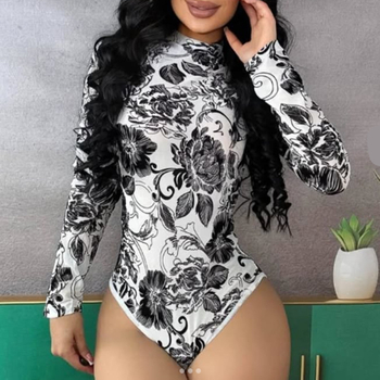 Costum de baie întreg cu mâneci lungi, imprimeu 3D digital cu model cartoon, material Milk Silk cu 30% elastan