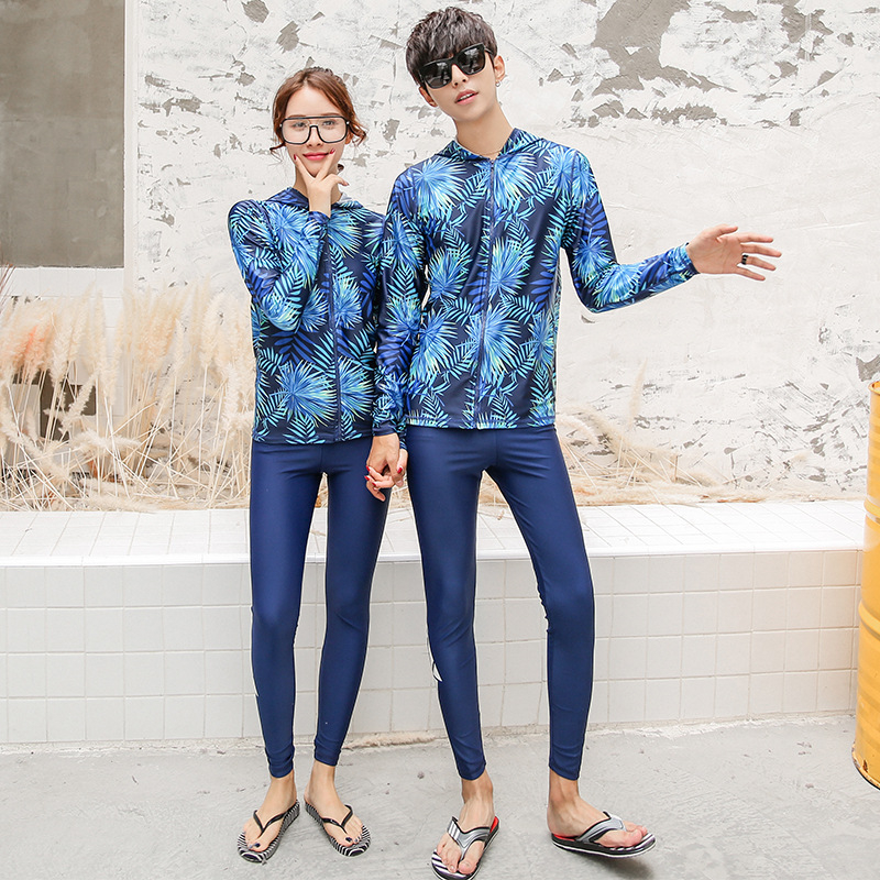 Двучастен плувен костюм за водни спортове със защита от слънцето, бързосъхнеща материя, унисекс, за гмуркане и плуване (материя от смесени химически влакна)