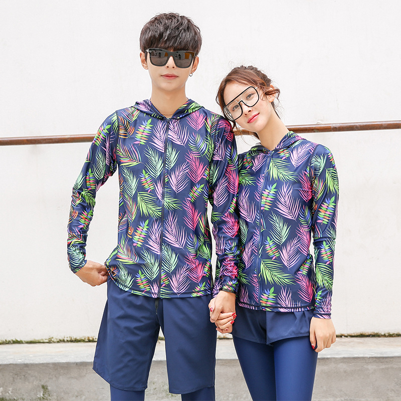 Двучастен плувен костюм за водни спортове със защита от слънцето, бързосъхнеща материя, унисекс, за гмуркане и плуване (материя от смесени химически влакна)