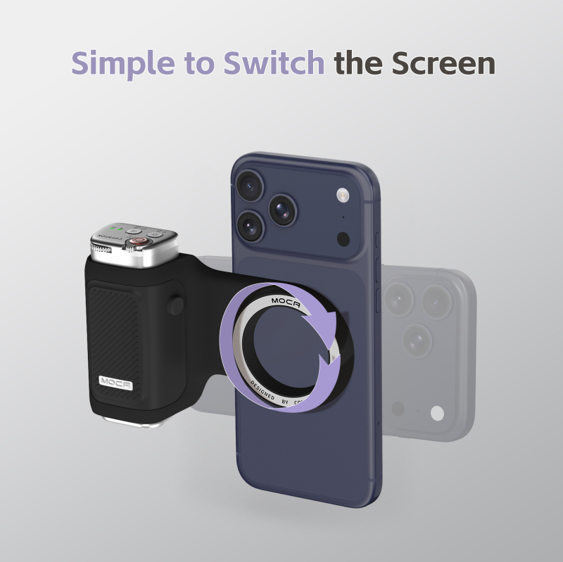 Μαγνητική λαβή φωτογράφισης με τηλεχειριστήριο και LED φωτισμό για πολλαπλά σκηνικά — Bluetooth 4.0, ABS υλικό, βάρος 220 g