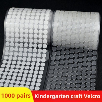 Käsitsi valmistatud ultraõhuke ümmargune Velcro adhesiivsel taustal laste vaikraamatute jaoks, läbipaistev ja tugev