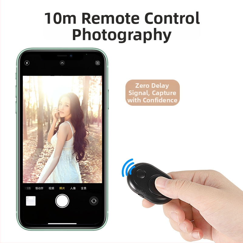 Bluetooth tālvadības pults Android un iOS sistēmām, universāla selfijām un video uzņemšanai, 6-key tremolo modelis, Vernon, ABS materiāls, svars 15 g