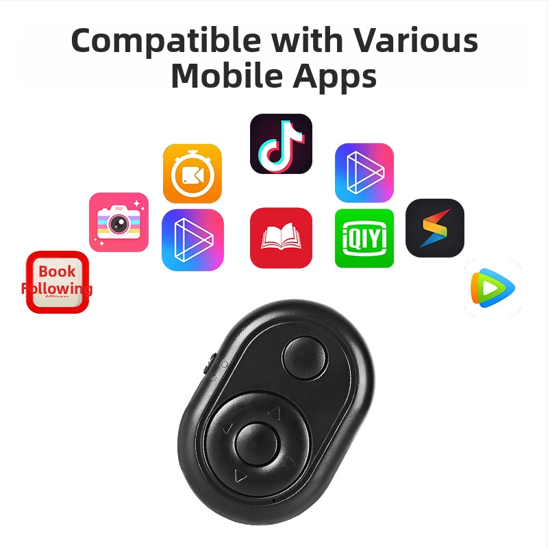 Bluetooth tālvadības pults Android un iOS sistēmām, universāla selfijām un video uzņemšanai, 6-key tremolo modelis, Vernon, ABS materiāls, svars 15 g