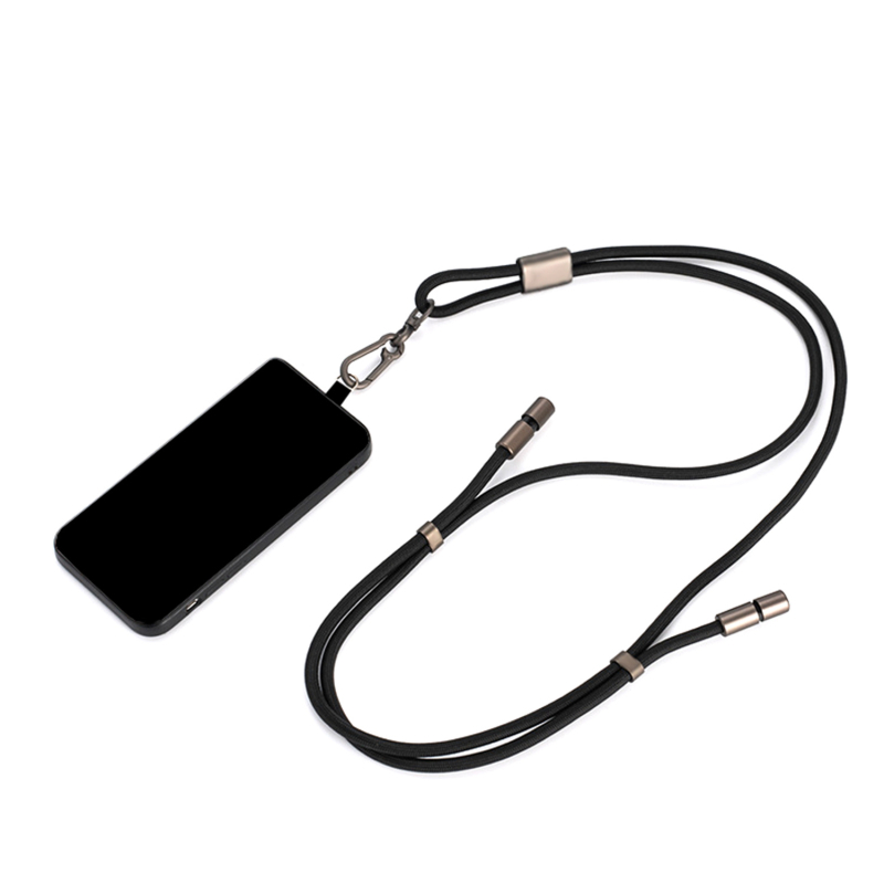 Pletēts teleskopisks uzlādes kabelis ar kakla siksnu — USB-C / Lightning / Citi savienojumi, 60W PD ātra uzlāde, dubja izvada