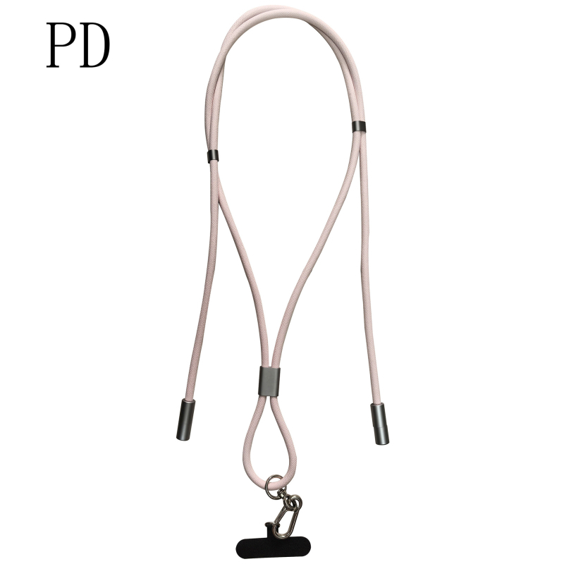 Pletēts teleskopisks uzlādes kabelis ar kakla siksnu — USB-C / Lightning / Citi savienojumi, 60W PD ātra uzlāde, dubja izvada