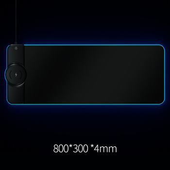 Безжично зареждаща подложка за мишка 15W, гумирана повърхност, анти-плъзгане, печат на лого, OEM съвместима