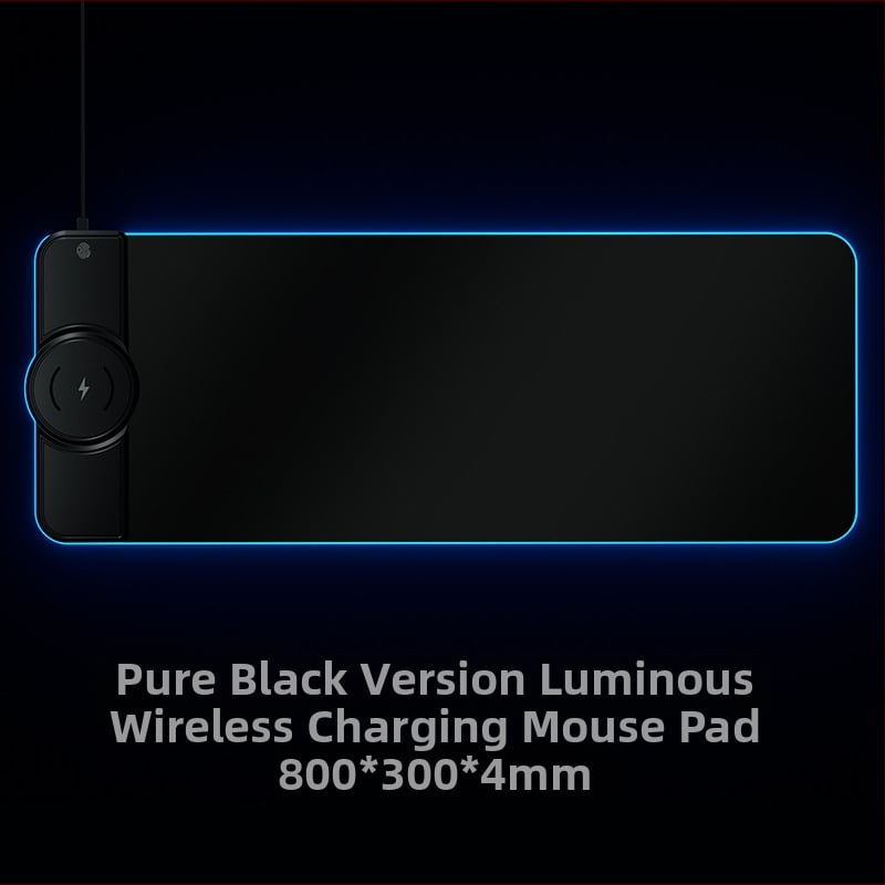 Безжично зареждаща подложка за мишка 15W, гумирана повърхност, анти-плъзгане, печат на лого, OEM съвместима