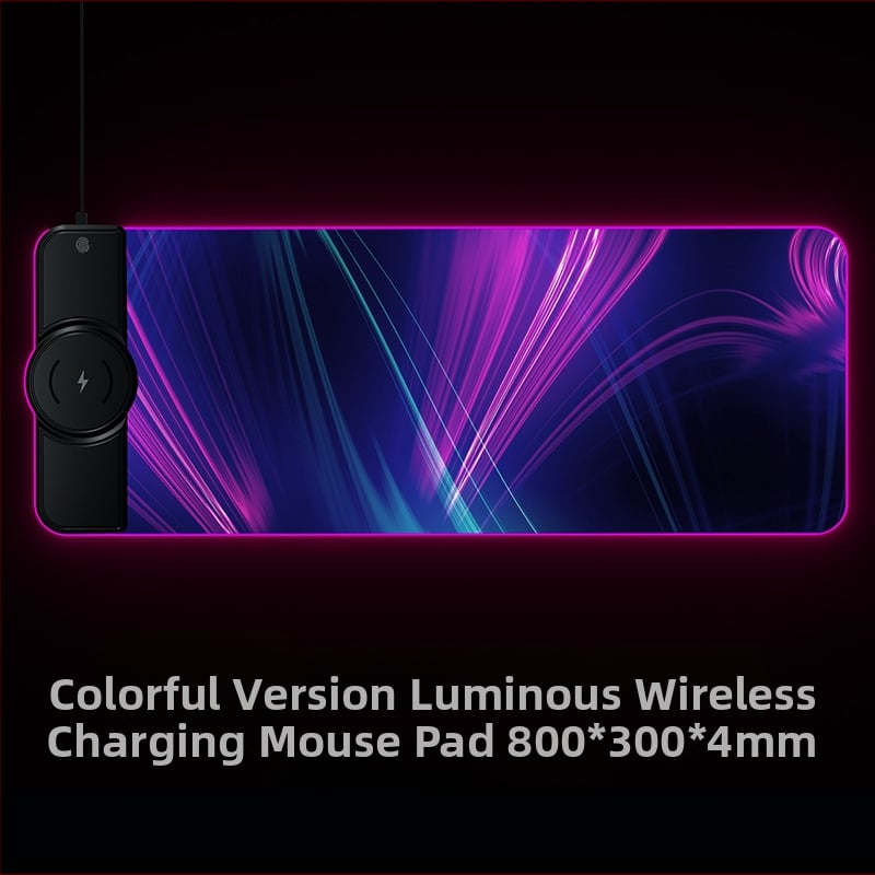 Безжично зареждаща подложка за мишка 15W, гумирана повърхност, анти-плъзгане, печат на лого, OEM съвместима