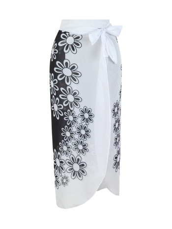 Едночастен бански с флорален принт; полиестерна материя; подплата от полиестер и спандекс; без ръкави