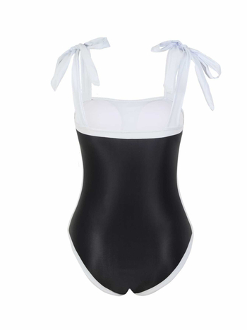 Едночастен бански с флорален принт; полиестерна материя; подплата от полиестер и спандекс; без ръкави