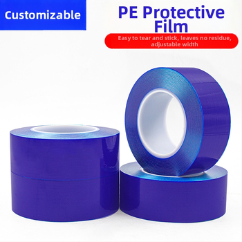 PE kaitsev film glanzplastikute ja akrüülpaneelide jaoks, pikkus 200 m, akrüül liim, PE kaitsefilm seeria, laius kohandatav, viskoossus keskmine–kõrge