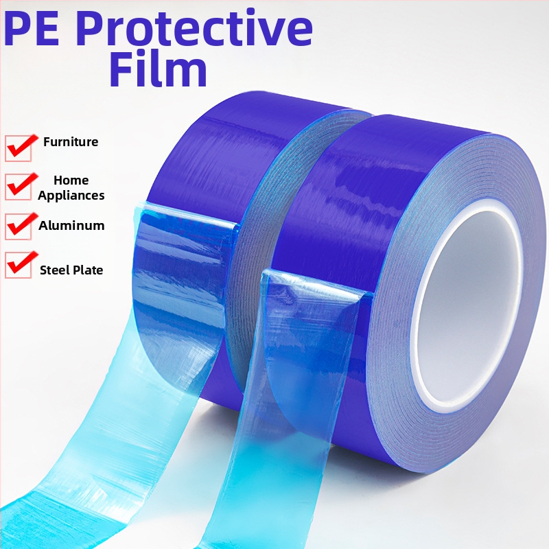 PE ochranný film pre lesklé plastové diely a akrylové panely, dĺžka 200 m, akrylové lepidlo, séria PE ochranný film, šírka na objednávku, viskozita stredná až vysoká
