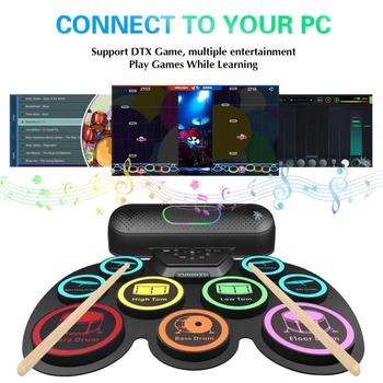 Електронен барабанен комплект, всичко-в-едно, опаковка в кутия, за музикални инструменти