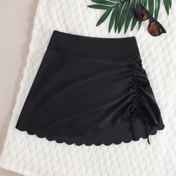 Four Persons Powers Naistele mõeldud seelikuga ujumistrikood, kõrge vöökohk, reguleeritav nöör, ühtlane muster, nailonist kangas, nailonist vooder, ilma rinnahoidja padjadeta