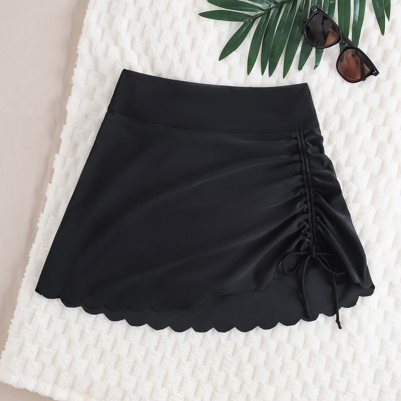 Four Persons Powers Naistele mõeldud seelikuga ujumistrikood, kõrge vöökohk, reguleeritav nöör, ühtlane muster, nailonist kangas, nailonist vooder, ilma rinnahoidja padjadeta