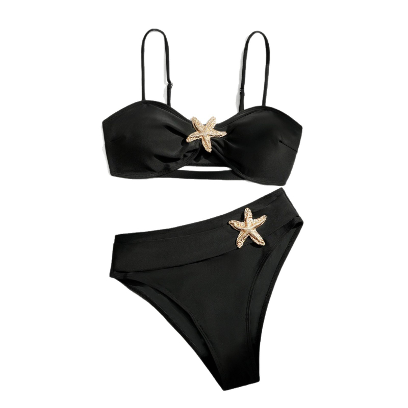 Kaksos osaline ujumistrikoo rihmade detailidega, nailon 80%, vooder polüester 20% elastaani, rinna pad, ilma teraseta toestus