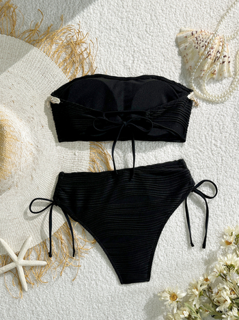 Naiste püstise bikini rinnapatjadega, ühtne muster, polüester 82% / vooder 18% elastaani, 110 g/m2, alumine osa briefs