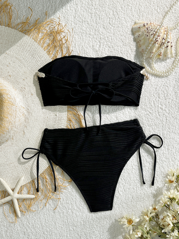 Naiste püstise bikini rinnapatjadega, ühtne muster, polüester 82% / vooder 18% elastaani, 110 g/m2, alumine osa briefs