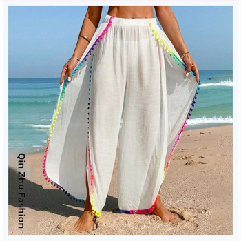 Naiste UV-kaitsega rannapüksid, vaba lõikega nöör-õmblustega, bambuskiududest kangas, 60% puuvill, vooder 40% polüester, 194 g, sobivad ujumiseks ja veespordiks