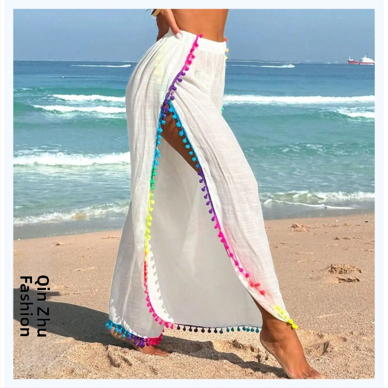 Sieviešu UV aizsargpludmales bikses, brīvs piegriezums ar pušķu šuvēm, bambusa kokvilnas audums, 60% kokvilna, oderējums 40% poliesters, 194 g, piemērotas peldēšanai un ūdens sportam