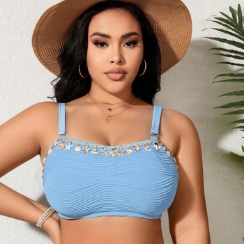 Naiste ujumistrikoo ülaosa ilma varrukateta rindade padjaga – polüester/spandeks, 300 g, vooderpolüester 5% spandex, kõrge paindlikkus, seksikas ja vastupidav disain