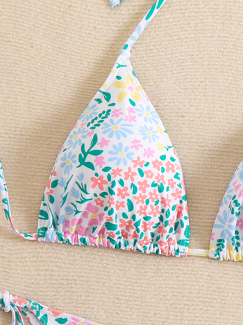 Naiste kaheosaline ujumistrikoo halterneck-kaelaga, selg avatud, polüester + elastaan, rindkere padjad