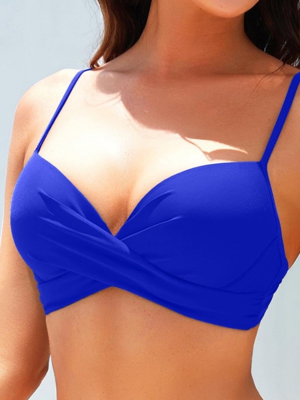 Бикини горнище с подплънки, без ръкави, флорална шарка, плат 80 g/m², 85% полиестер, подплата 85% полиестер