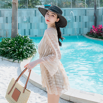 Дамски тричастен бански комплект за плуване с висока еластичност, чашка с подплата без метална опора, външен плат: нейлон; ацетатно влакно; подплата: полиестер със спандекс; подходящ за плуване и водни спортове