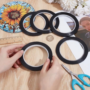 PET лента за витражи, дължина 66m, ширина 2/3/4/5/6.5mm, дебелина 0.055/0.08/0.1mm, базов материал PET, температурна устойчивост 20-130°C