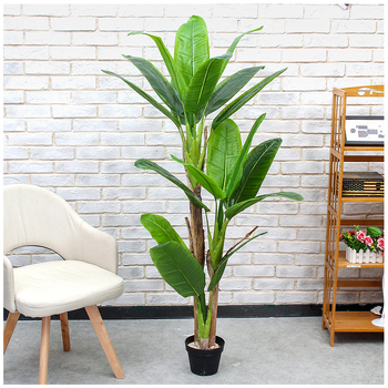 Вътрешен бонсай декоративно растение - пластмасов материал, релефна изработка, Brazil вариант (Марка: Couple crown; Приложение: сватби, реквизит за снимки, домашен декор)