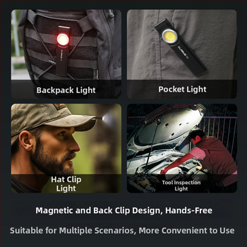 Laaditav LED taskulamp, kaasaskantav mini EDC, 4W, 3.0-4.2V, sisseehitatud akumulator