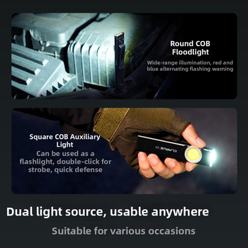 Laaditav LED taskulamp, kaasaskantav mini EDC, 4W, 3.0-4.2V, sisseehitatud akumulator