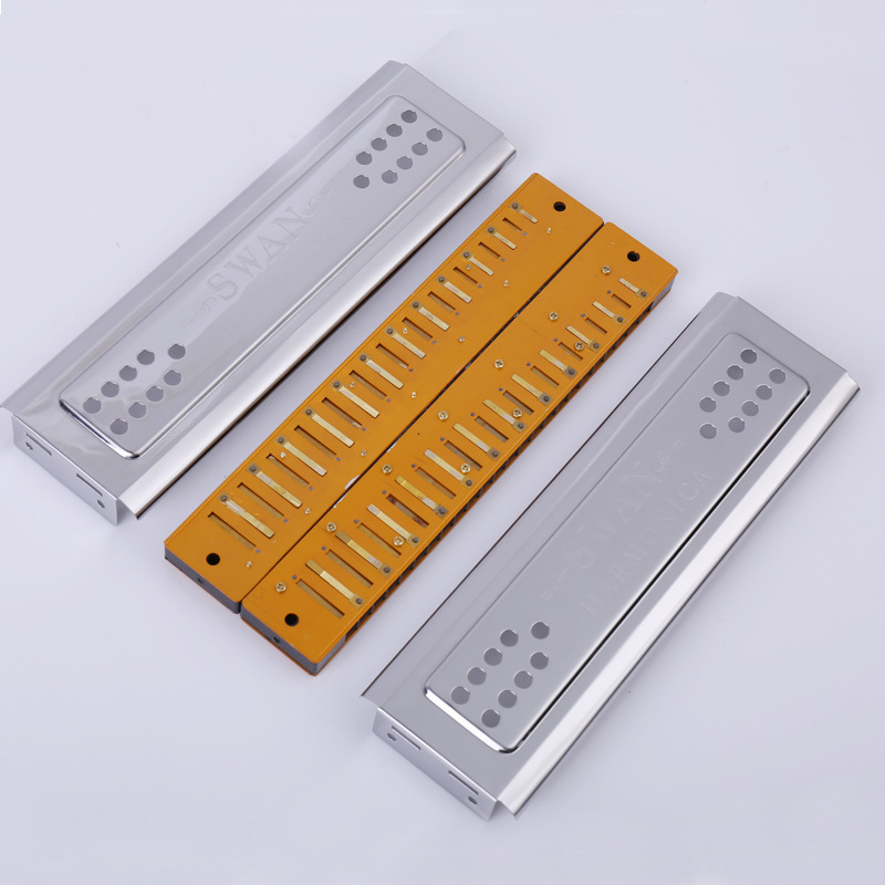 Хармоника Swan, 24 дупки, двустранна, полифонична, модел sw24-12A