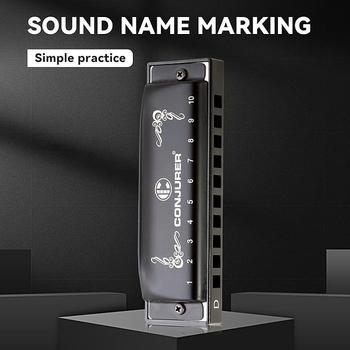 Conjurer WH1006 10 отвори блус диатонична хармоника за солово изпълнение