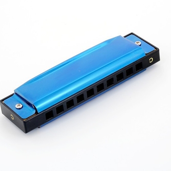 Хармоника Blues модел T003 – 10 дупки, медна основа, корпус от неръждаема стомана, отвори за звучене от смола