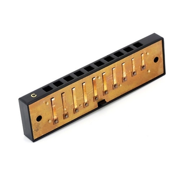 Хармоника Blues модел T003 – 10 дупки, медна основа, корпус от неръждаема стомана, отвори за звучене от смола