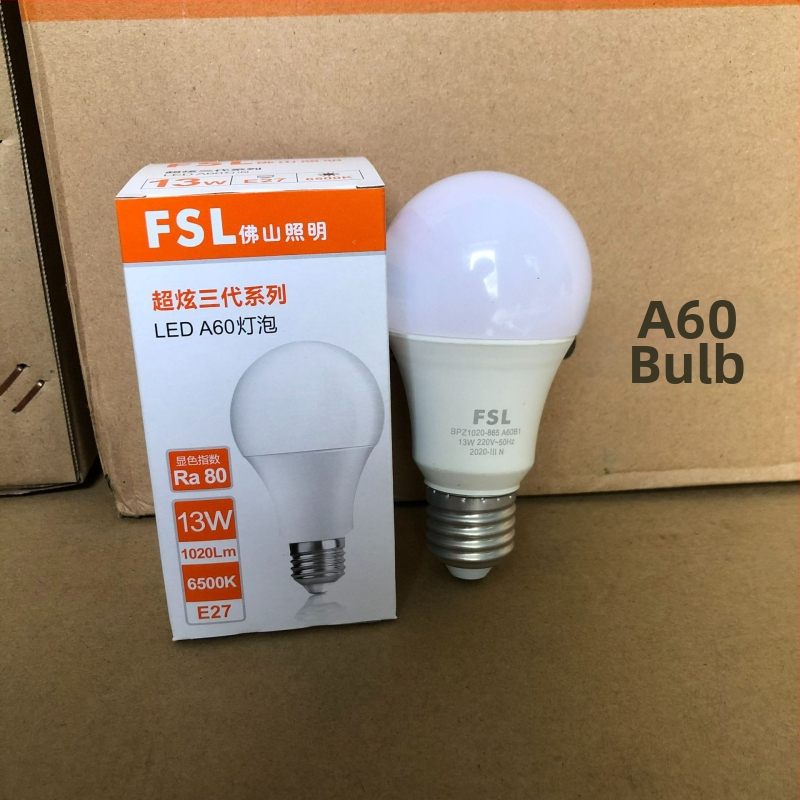 FSL LED spuldze, saderīga ar E27/B22, 13W, 1020 lm, CRI 85, kalpošanas laiks 15000 h