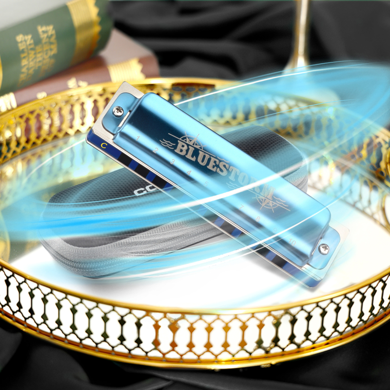 Хармоника WH1005BS – Conjurer, блюз хармоника с 10 отвора, корпус от неръждаема стомана и рееди фосфор бронз