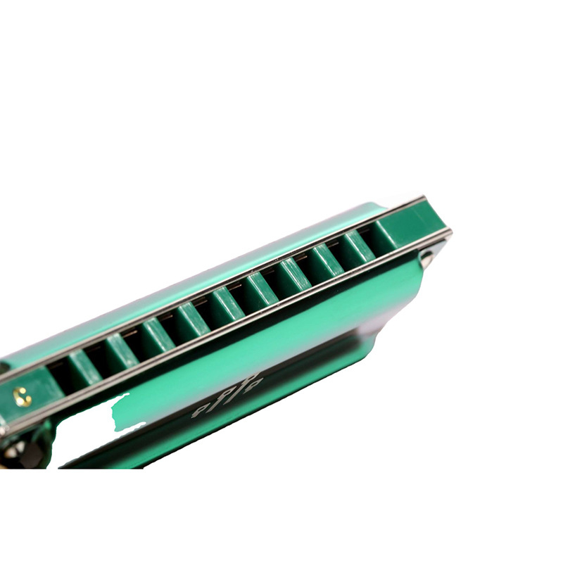 Хармоника EASTTOP PR020 – блус стил, 10 отвора, покритие от неръждаема стомана, материал на звуковите отвори: смола, опаковка: пластмасова кутия