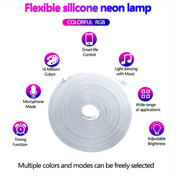 Paindlik neoonvalgustusega LED riba reklaamimiseks, 24V madal pinge, 3535 LED, Sanan Optoelectronics, reguleeritav valgus, veekindel