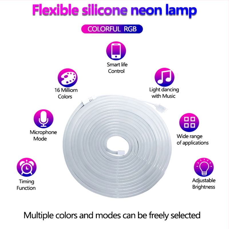 Lanksti neono šviesos juostelė reklamai, 24V žema įtampa, 3535 LED, Sanan Optoelectronics, reguliuojamas apšvietimas, atspari vandeniui