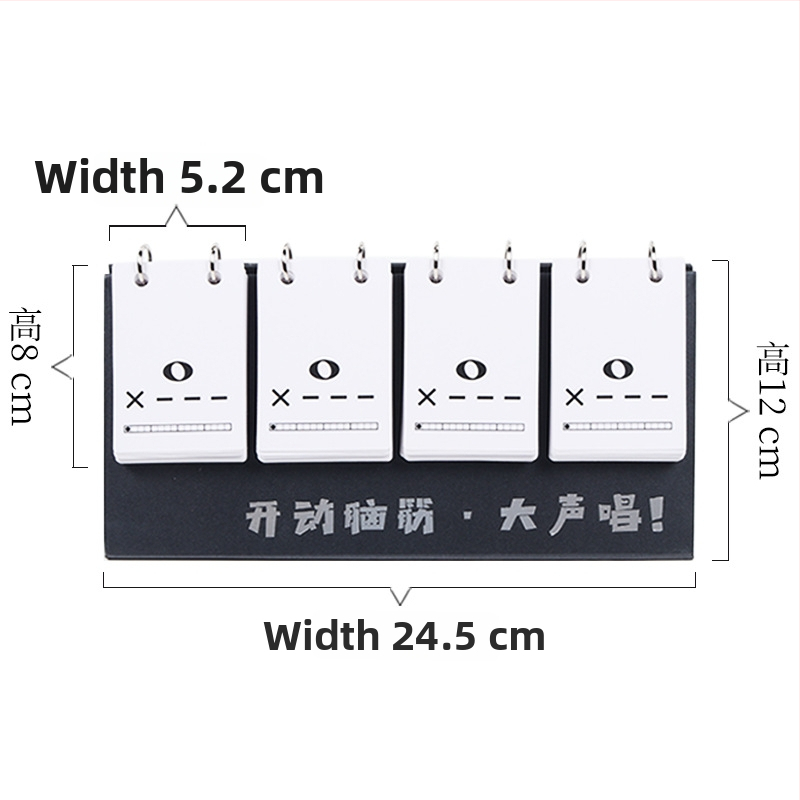 Rütmikaartide komplekt muusikaõppe jaoks – rütmi ja nootide harjutuskartid, lauakalender kaasas, vanusevahemik 15–35 aastat