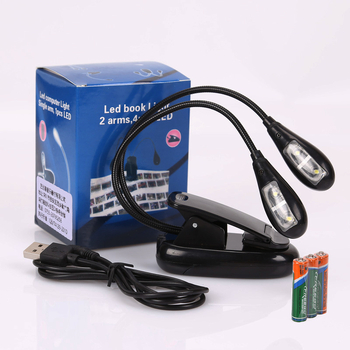 Φορτιζόμενη LED λυχνία για μουσικό στήριγμα, κλιπ-όν, ρυθμιζόμενη, για εξάσκηση πιάνου